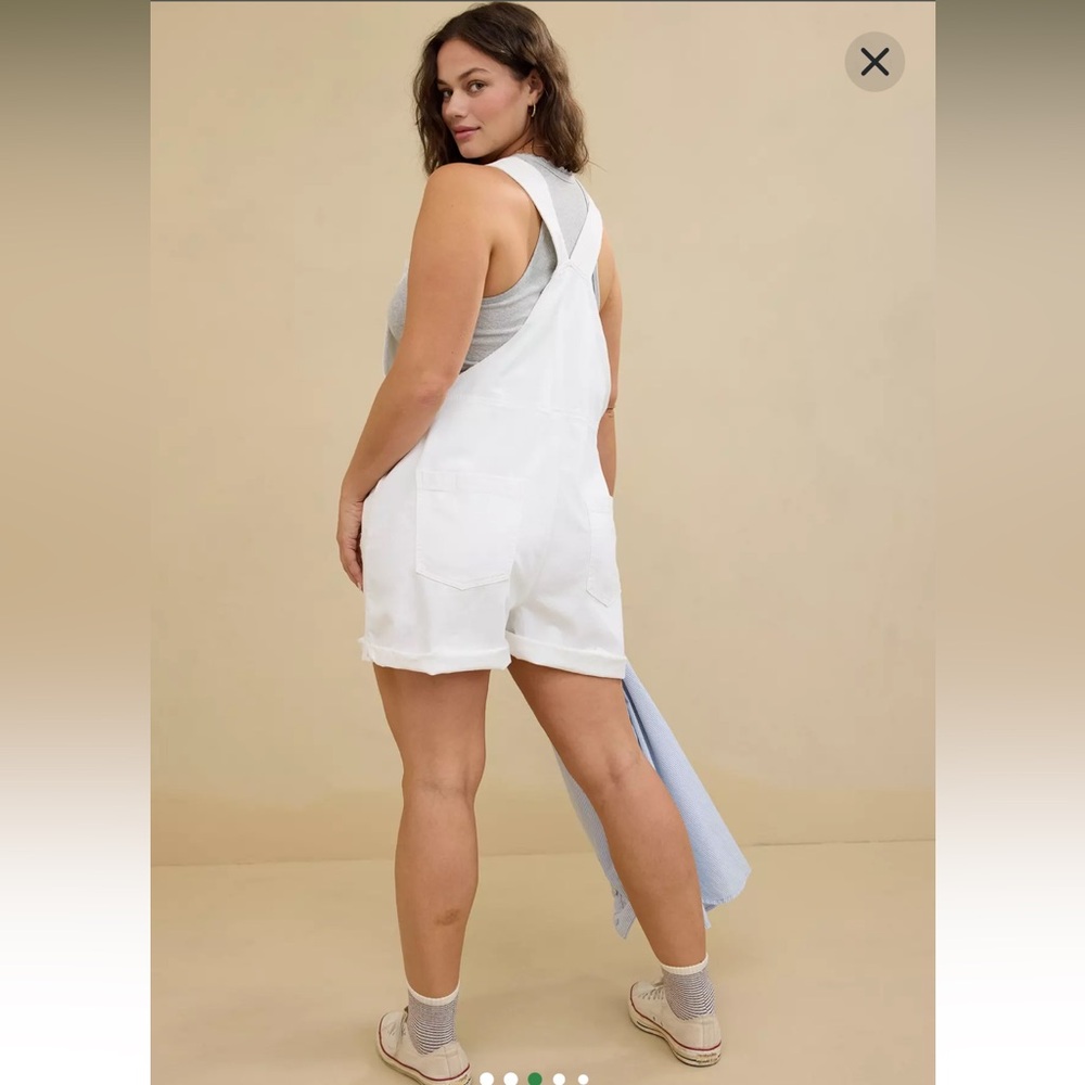Aerie NEW White Shortalls - Picture 3 of 12